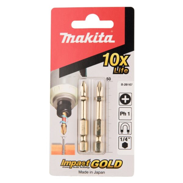 MAKITA BITS TORSION 50MM PH1 PK A 2STK - Bilde 2