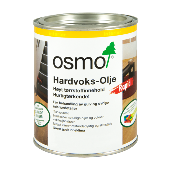 OSMO HARDVOKSOLJE RAPID 3262 0,75L KLAR