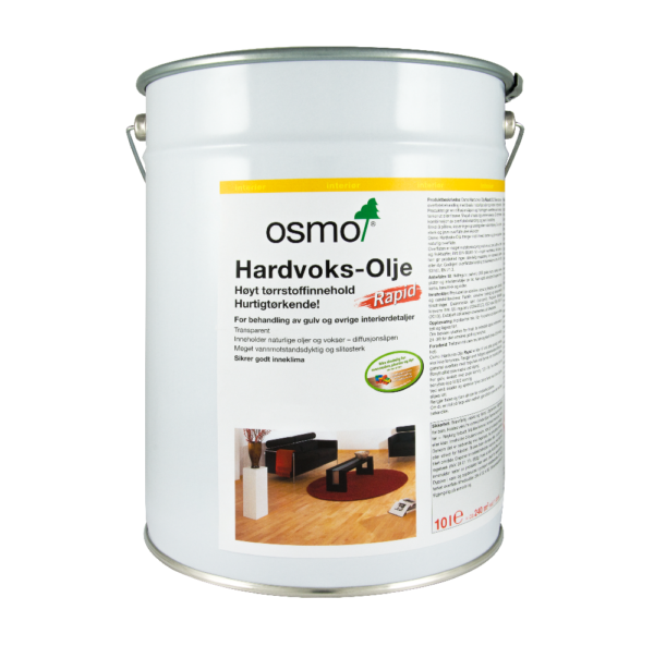 OSMO HARDVOKSOLJE RAPID 3262 10L KLAR