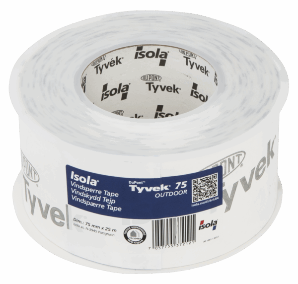 ISOLA TAPE VINDS. TYVEK 75MMX25M - Bilde 4