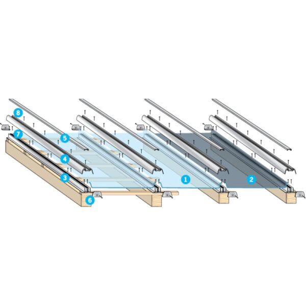 PLASTMO TAKPLATE SUNGLAZE 3600X585MM SOTET - Bilde 2