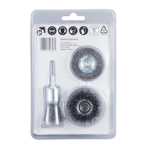 MAKITA STÅLBØRSTESETT D-66070 6MM 3 DELER - Bilde 2