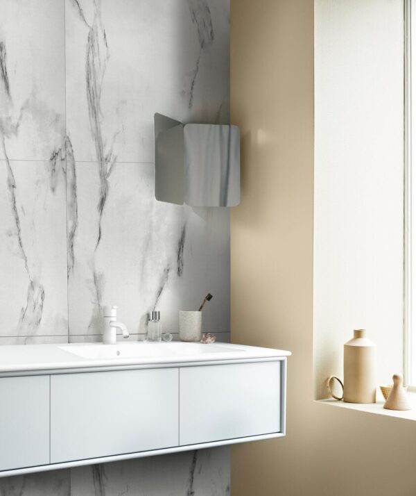 BERRYALLOC BADPANEL HVIT MARMOR 60X60 - Bilde 2
