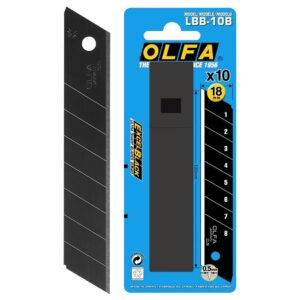 OLFA BRYTEBLADER 18MM SVARTE (10) EKSTRA SKARP