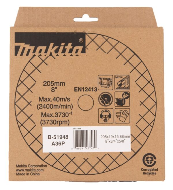 MAKITA SLIPESKIVE B-51948 205X19X15,88 - Bilde 2